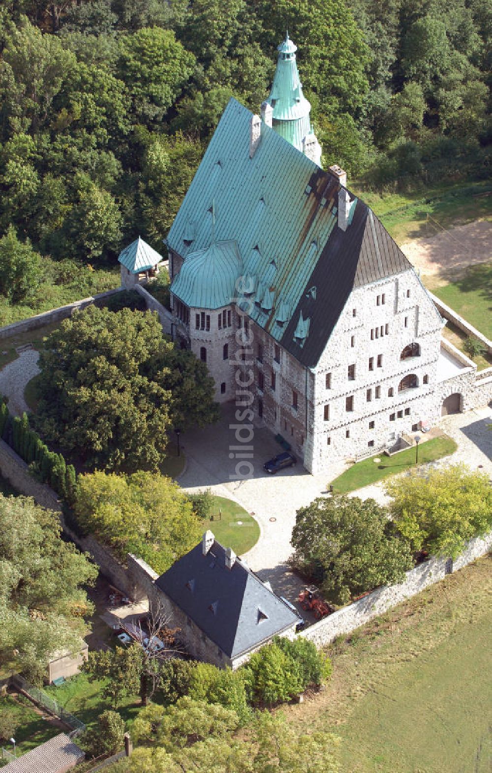 Luftbild Ohrdruf - Blick auf die Burg Ohrdruf in Thüringen