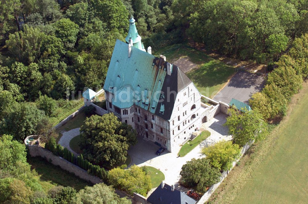 Ohrdruf aus der Vogelperspektive: Blick auf die Burg Ohrdruf in Thüringen