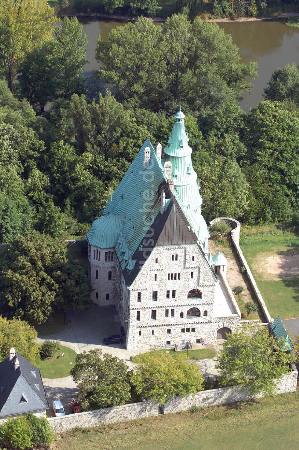 Luftaufnahme Ohrdruf - Blick auf die Burg Ohrdruf in Thüringen