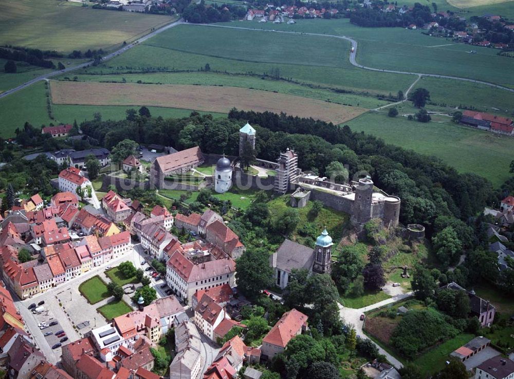 Luftbild Stolpen - Blick auf die Burg Stolpen in Stolpen