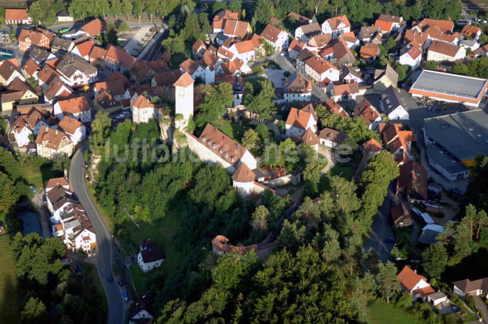 Luftbild Neuhaus an der Prignitz - Blick auf Burg Veldenstein in Neuhaus an der Pegnitz