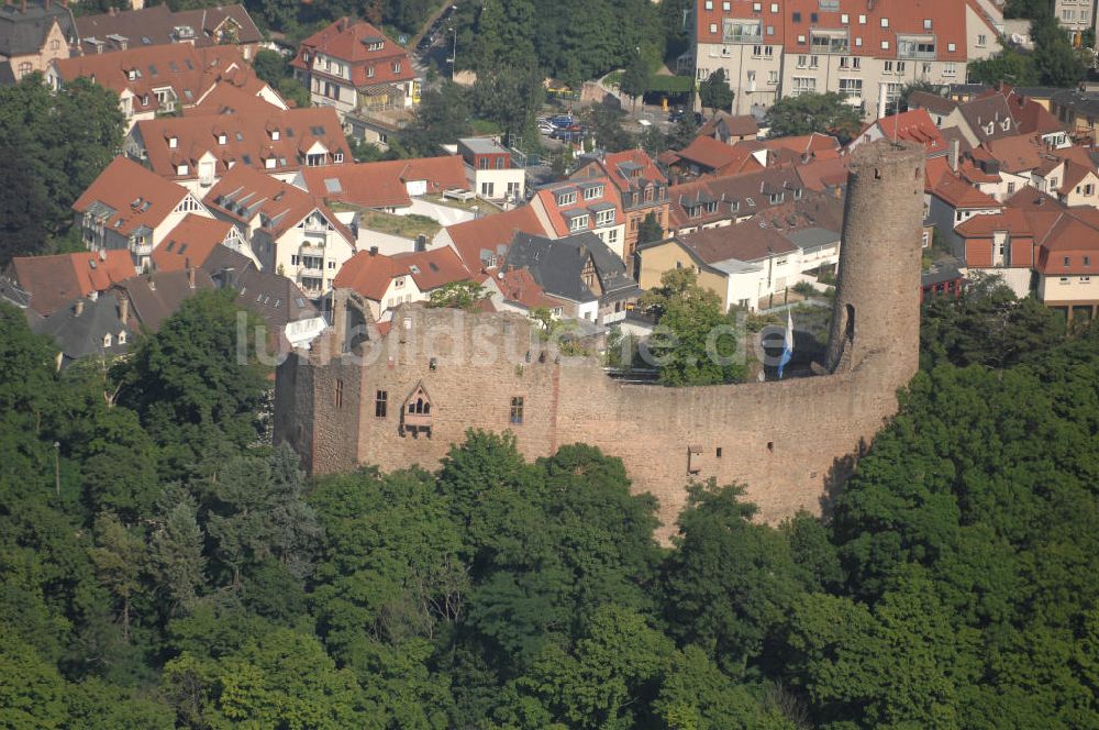 Luftbild Weinheim - Blick auf die Burg Windeck in Weinheim