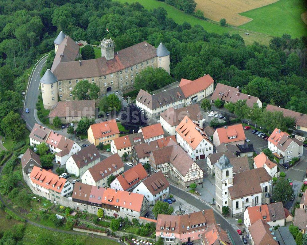 Luftbild Waldenburg-Obermühle / Baden-Württemberg - Blick auf die Burganlagen der Waldenburg in Obermühle.