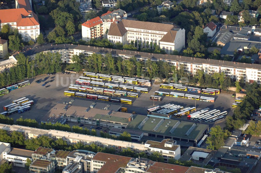 Berlin aus der Vogelperspektive: Blick auf das BVG Busdepot in Berlin Charlottenburg-Wilmersdorf