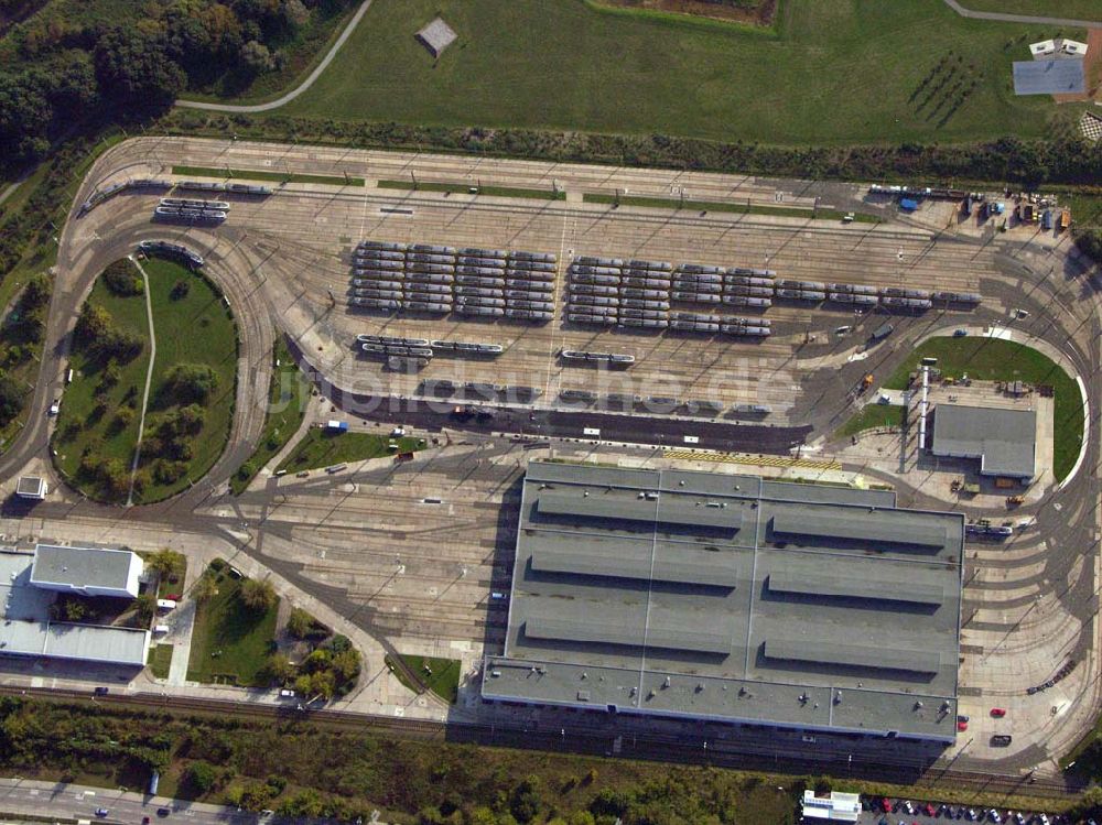 Berlin-Marzahn von oben - Blick auf das BVG-Tramdepot Marzahn