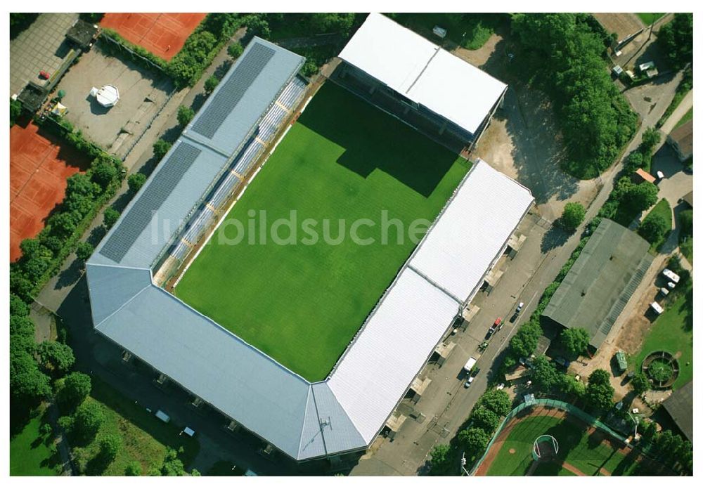 Luftaufnahme Mannheim / Baden Württemberg - Blick auf das Carl-Benz-Stadion Mannheim.