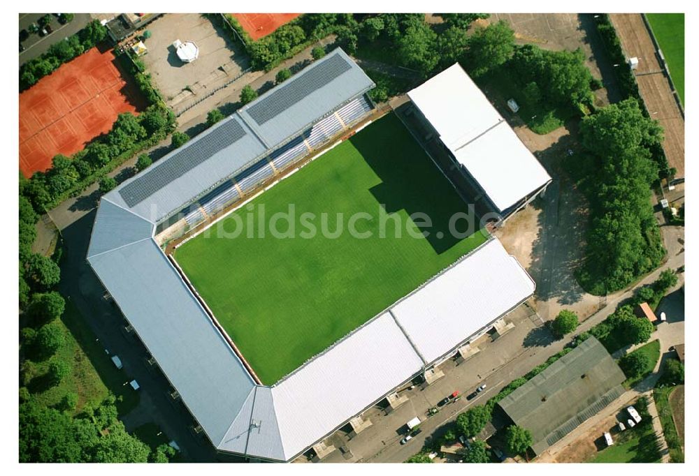 Mannheim / Baden Württemberg von oben - Blick auf das Carl-Benz-Stadion Mannheim.