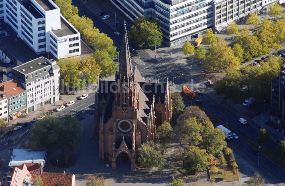 Luftaufnahme Hannover - Blick auf die Christuskirche in Hannover-Nordstadt