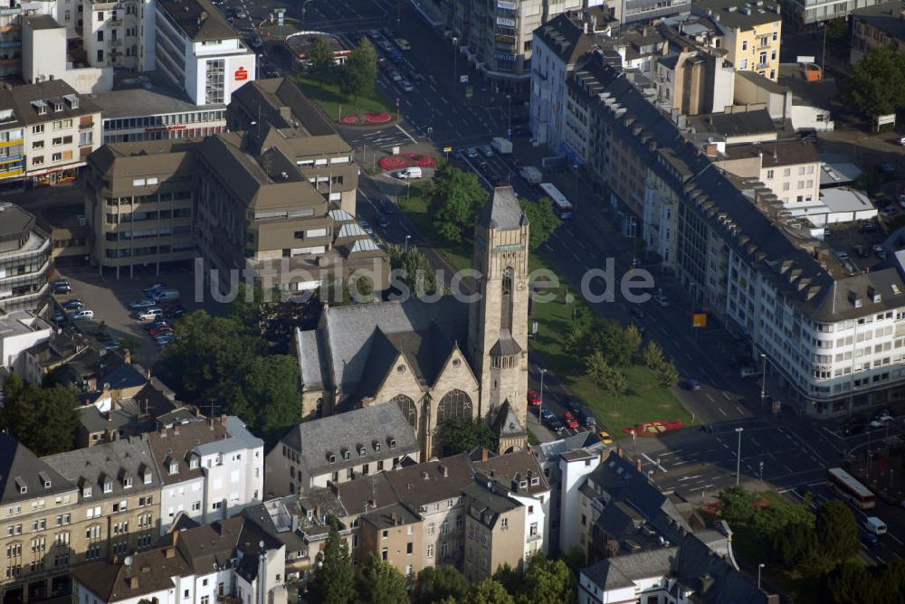 KOBLENZ von oben - Blick auf die Christuskirche in Koblenz