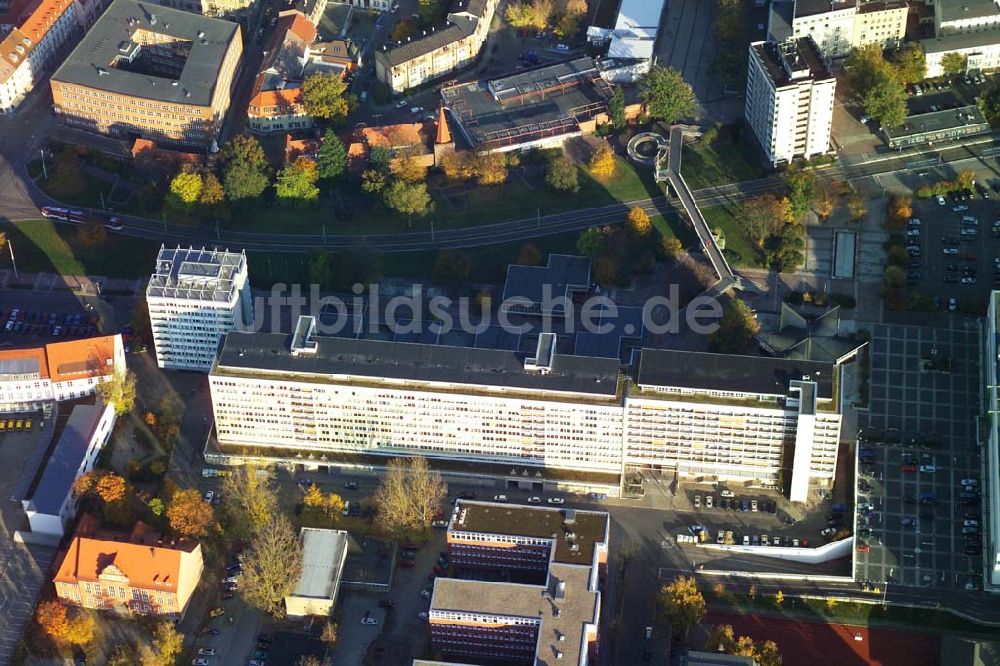 Cottbus von oben - Blick auf die CITY-GALERIE der ECE-Projektmanagement GmbH Hambur