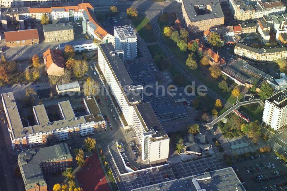 Cottbus aus der Vogelperspektive: Blick auf die CITY-GALERIE der ECE-Projektmanagement GmbH Hambur