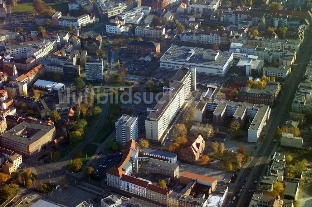 Luftbild Cottbus - Blick auf die CITY-GALERIE der ECE-Projektmanagement GmbH Hambur