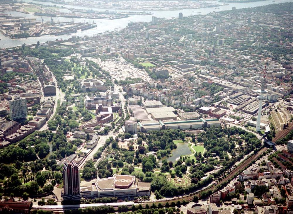 Luftbild Hamburg - Blick auf den Citybereich Hamburg von Nord nach Süd.