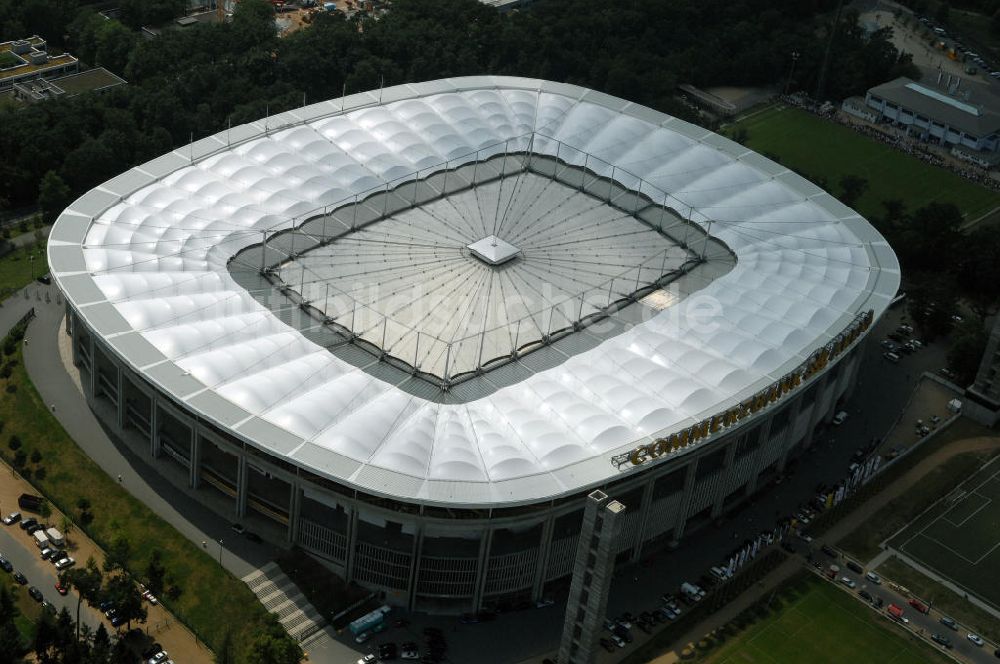 Luftbild Frankfurt am Main - Blick auf die Commerzbank Arena (ehemals Waldstadion) in Frankfurt / Main