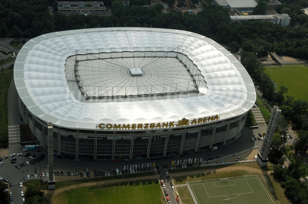 Luftbild Frankfurt am Main - Blick auf die Commerzbank Arena (ehemals Waldstadion) in Frankfurt / Main