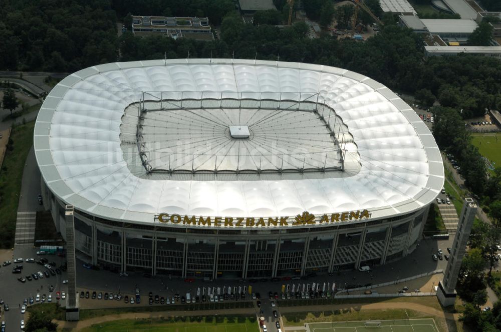 Luftaufnahme Frankfurt am Main - Blick auf die Commerzbank Arena (ehemals Waldstadion) in Frankfurt / Main