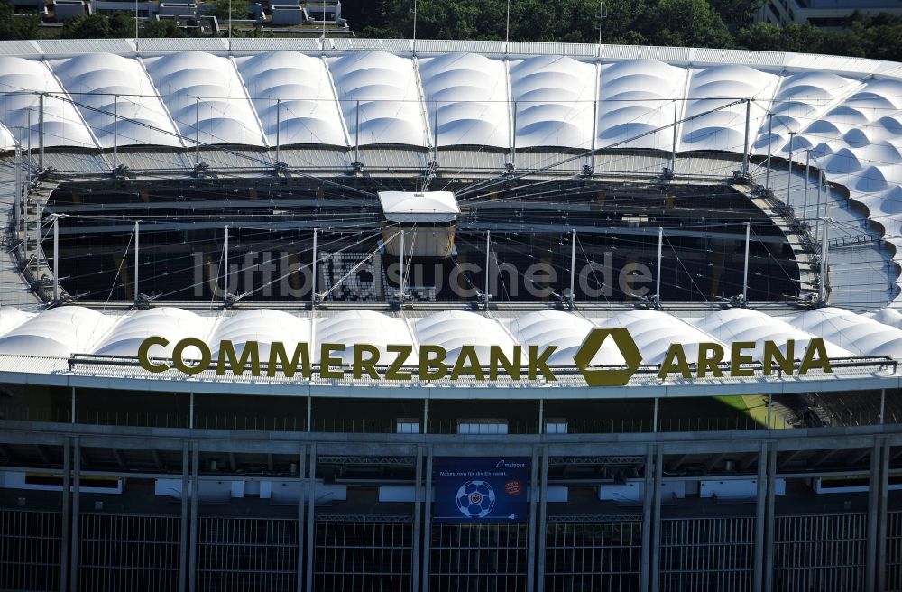 Frankfurt am Main von oben - Blick auf die Commerzbank-Arena in Frankfurt am Main