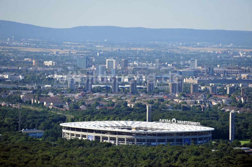 Frankfurt am Main aus der Vogelperspektive: Blick auf die Commerzbank-Arena in Frankfurt am Main