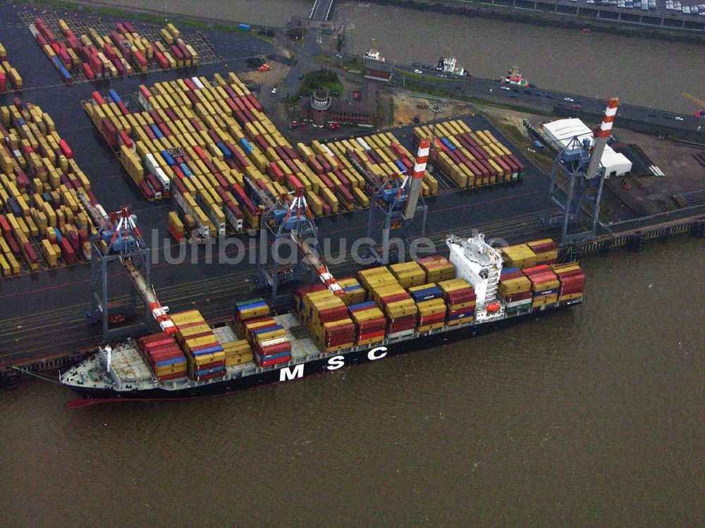 Luftbild Bremerhaven - Blick auf den Containerhafen in Bremerhaven