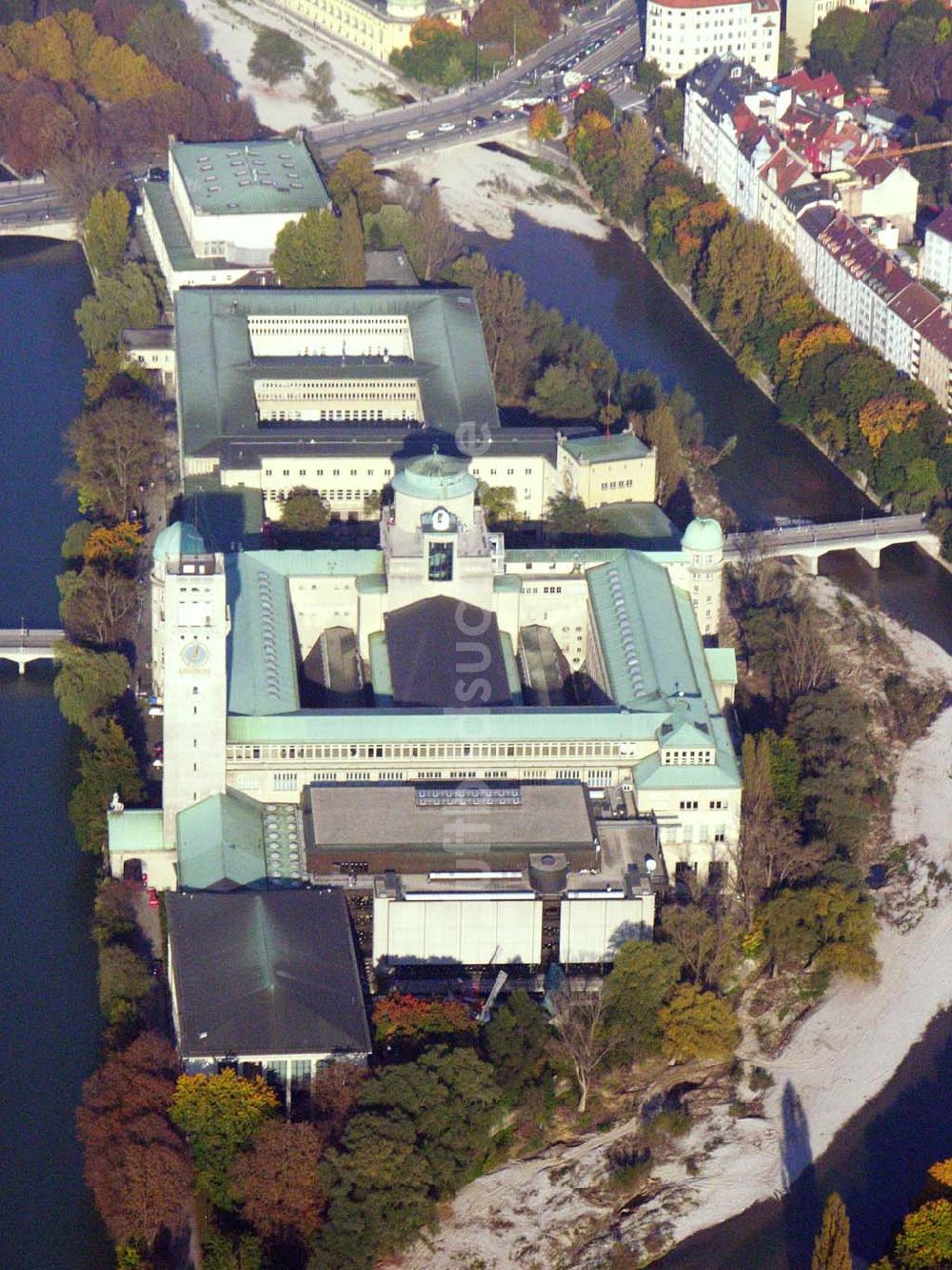 München / Bayern von oben - Blick auf das Deutsche Museum in München