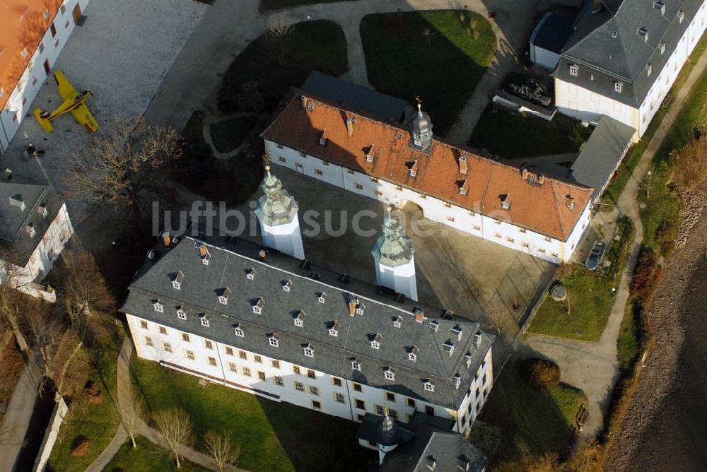 Blankenhain / Thürigen von oben - Blick auf das Deutsches Landwirtschaftsmuseum im Schloss Blankenhain