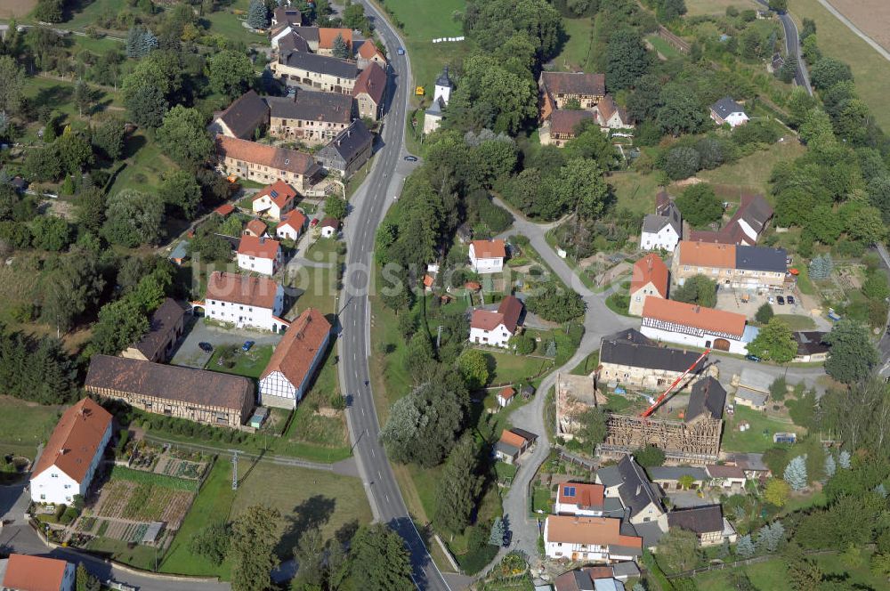 Luftbild Baldenhain - Blick auf das Dorf Baldenhain der Gemeinde Großenstein im Landkreis Greiz in Thüringen