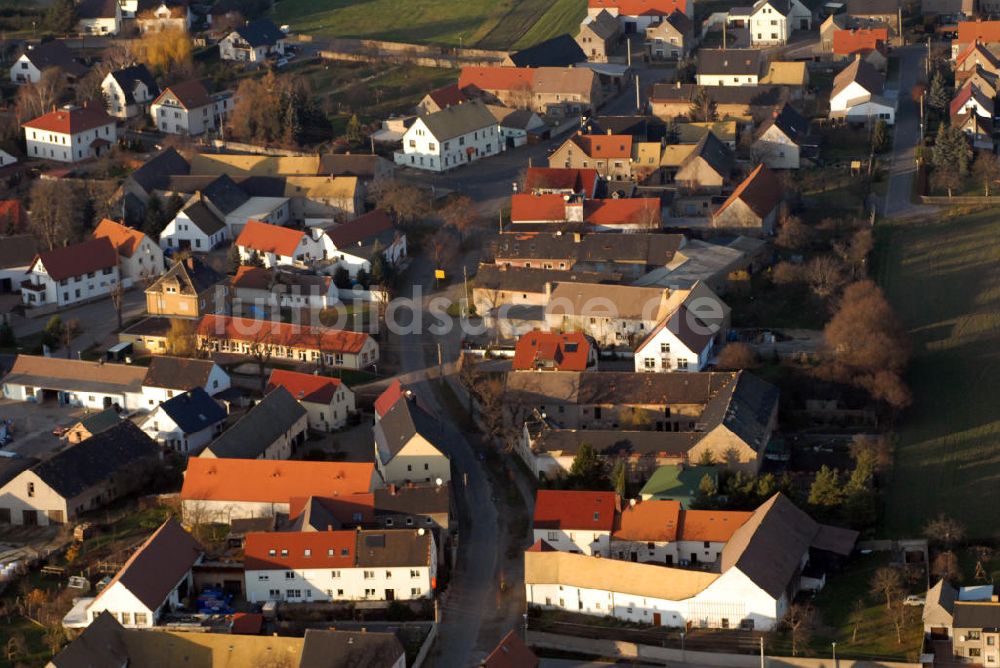 Luftbild Mockrehna - Blick auf das Dorf Schöna der Gemeinde Mockrehna