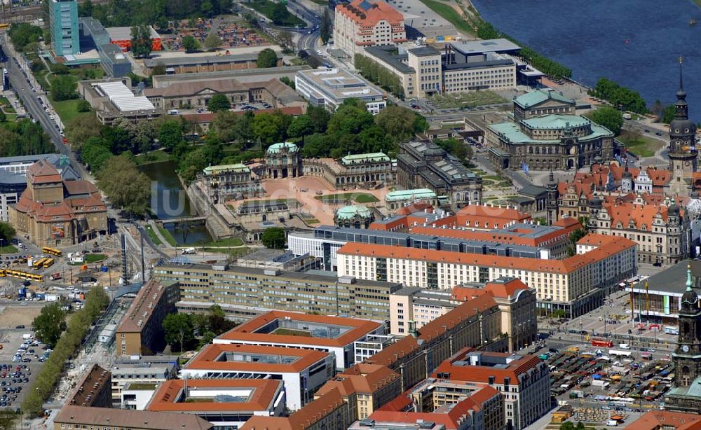 Luftbild Dresden - Blick auf die Dresdner Altstadt