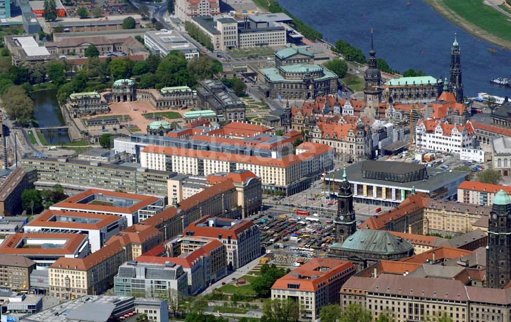 Luftaufnahme Dresden - Blick auf die Dresdner Altstadt