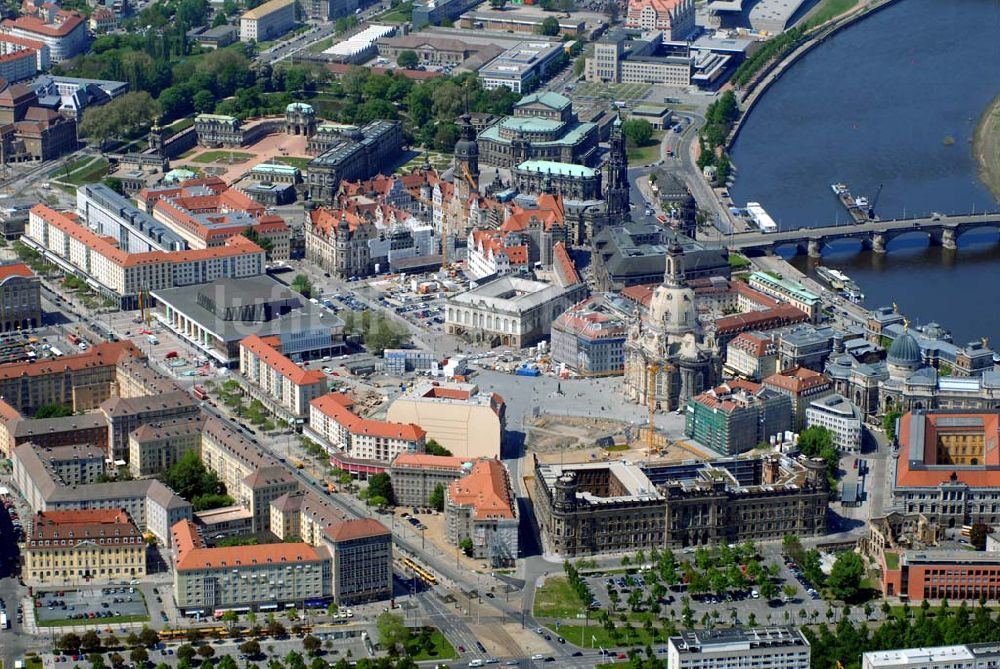 Luftaufnahme Dresden - Blick auf die Dresdner Altstadt