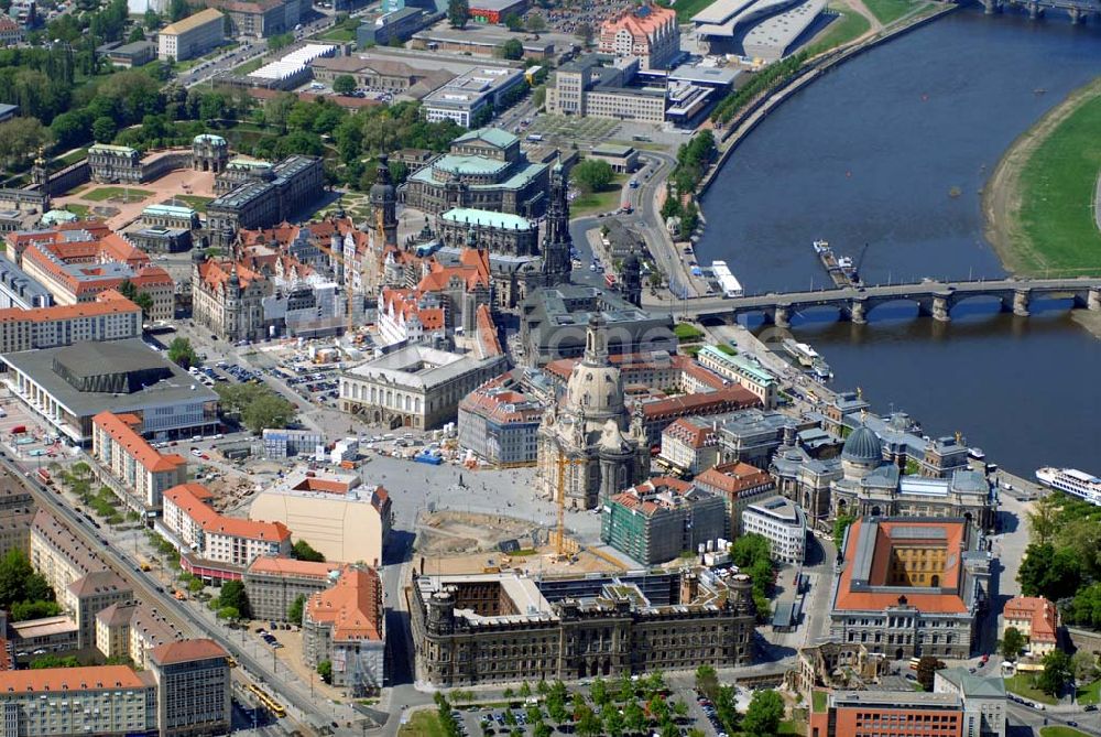 Dresden von oben - Blick auf die Dresdner Altstadt