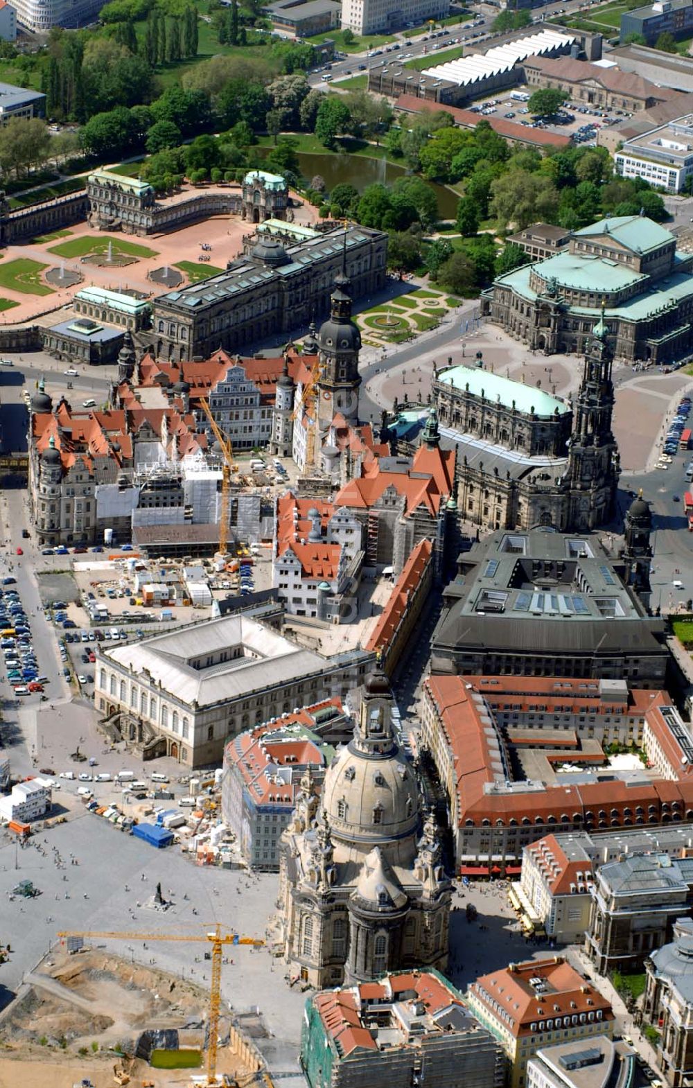 Luftbild Dresden - Blick auf die Dresdner Altstadt