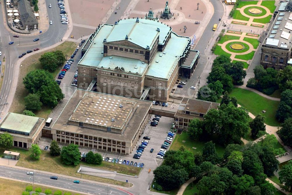 Luftbild Dresden - Blick auf die Dresdner Semperoper