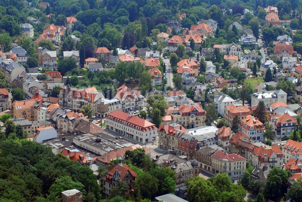 Luftbild Dresden - Blick auf den Dresdner Stadteil Loschwitz