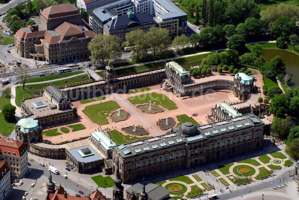 Luftaufnahme Dresden - Blick auf den Dresdner Zwinger