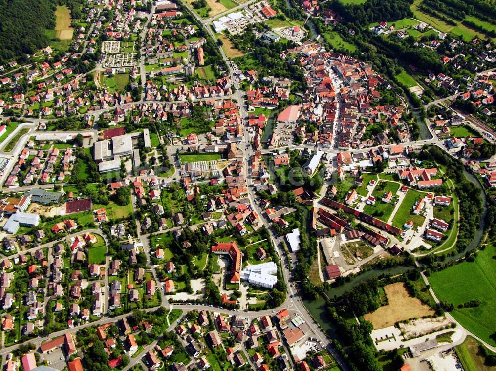 Luftaufnahme Ebermannstadt - Blick auf die Ebermannstadt in Bayern