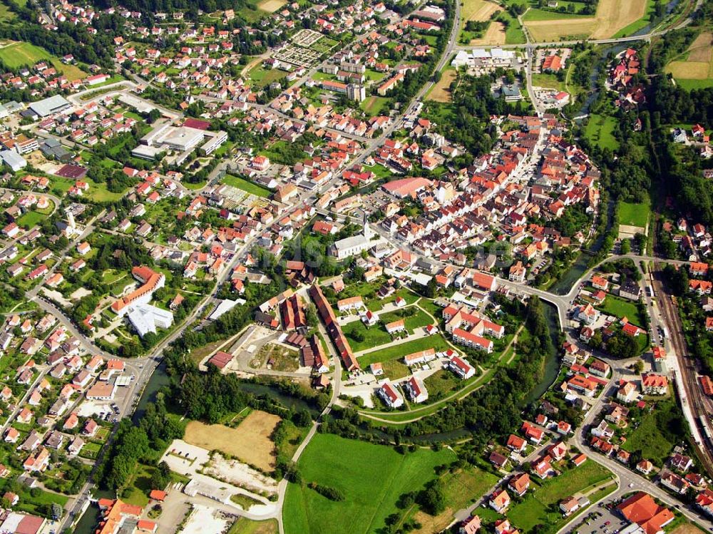 Luftbild Ebermannstadt - Blick auf die Ebermannstadt in Bayern