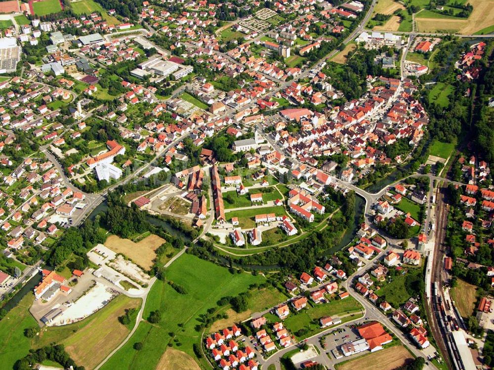 Luftaufnahme Ebermannstadt - Blick auf die Ebermannstadt in Bayern