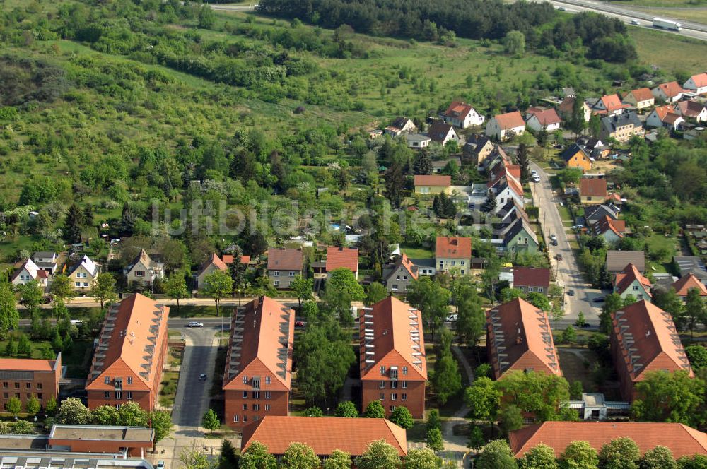 FRANKFURT / ODER aus der Vogelperspektive: Blick auf das ehemalige Kasernenareal an der Müllroser Chaussee 51 - 52 in 15236 Frankfurt / Oder