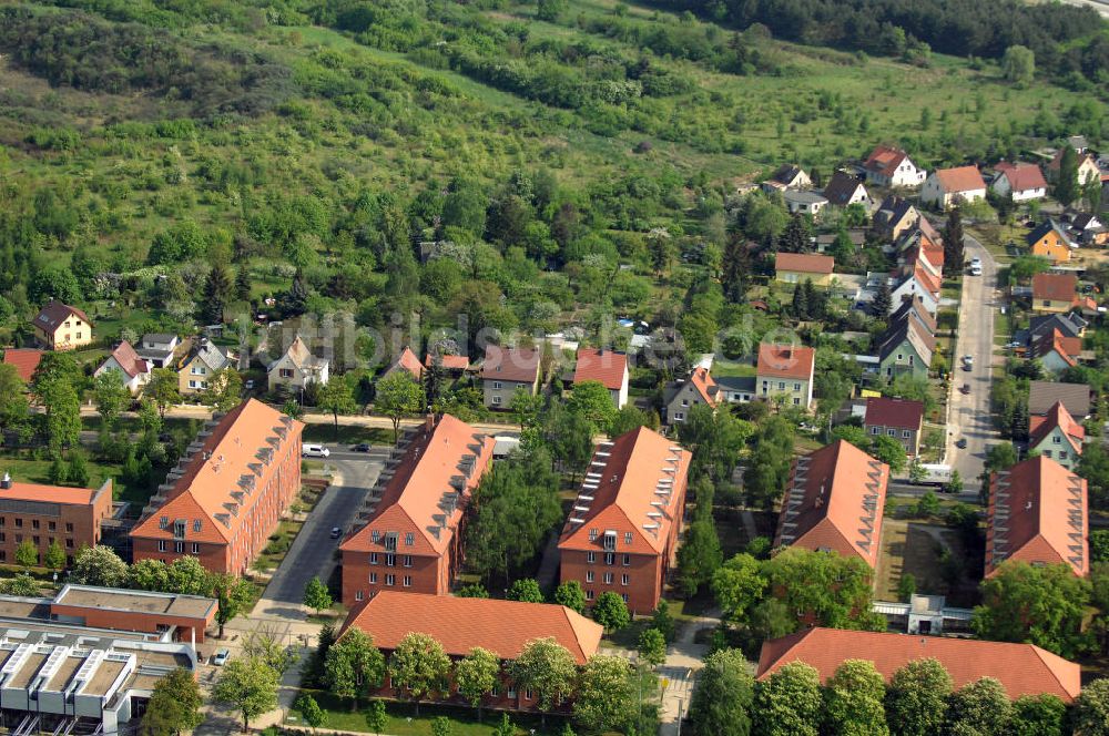 Luftbild FRANKFURT / ODER - Blick auf das ehemalige Kasernenareal an der Müllroser Chaussee 51 - 52 in 15236 Frankfurt / Oder