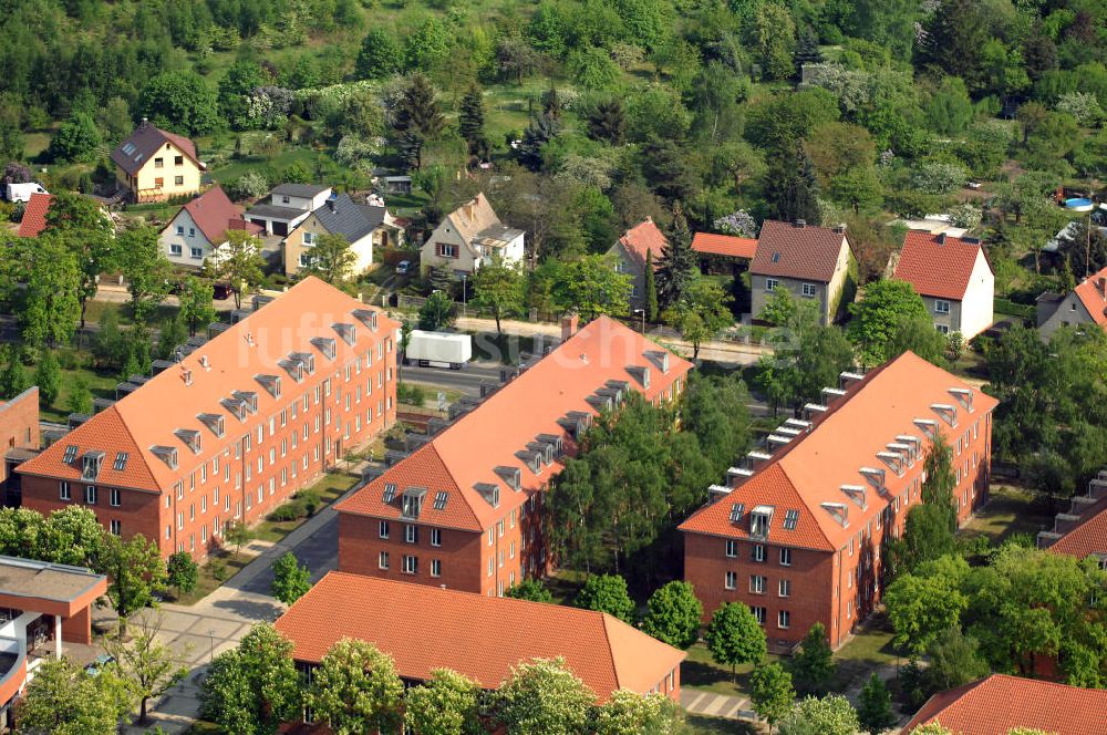 FRANKFURT / ODER von oben - Blick auf das ehemalige Kasernenareal an der Müllroser Chaussee 51 - 52 in 15236 Frankfurt / Oder