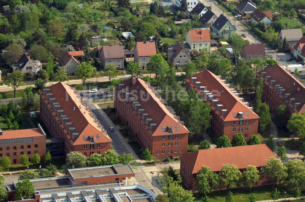 FRANKFURT / ODER aus der Vogelperspektive: Blick auf das ehemalige Kasernenareal an der Müllroser Chaussee 51 - 52 in 15236 Frankfurt / Oder