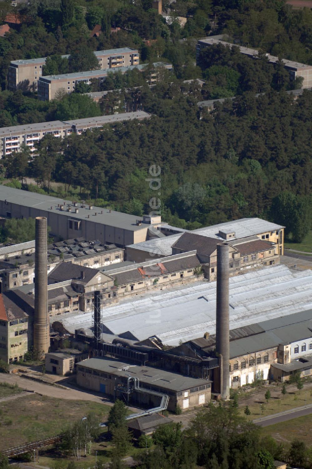 Premnitz aus der Vogelperspektive: Blick auf die ehemalige Märkische Viskose GmbH