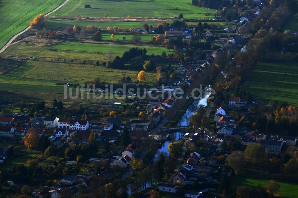 Wandlitz von oben - Blick auf einen Teil von Zerpenschleuse in Wandlitz im Bundesland Brandenburg