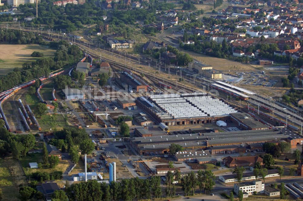 Luftaufnahme Wittenberge - Blick auf ein Einfamilienhaus in Wittenberge Ortsteil Lindenberg