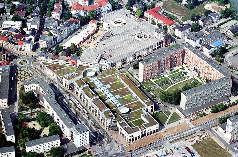 Gera / Thüringen aus der Vogelperspektive: Blick auf das Einkaufszentrum Gera Arcaden der mfi management für immobilien AG