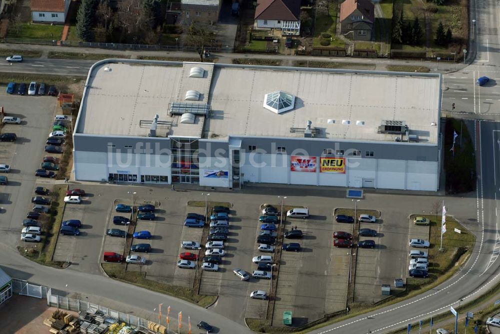 Bernau aus der Vogelperspektive: Blick auf das Einrichtungshaus Wohnorama in Bernau