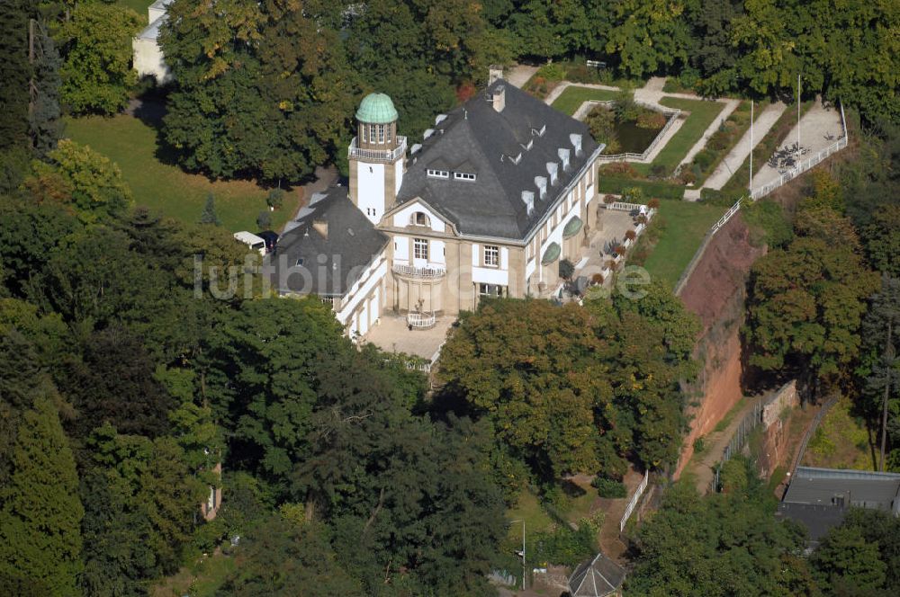 Trier aus der Vogelperspektive: Blick auf die 1912 erbaute Villa Reverchon in Trier