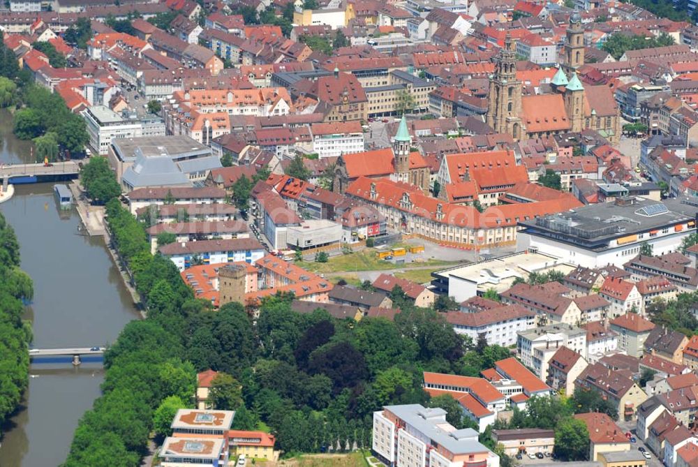 Heilbronn aus der Vogelperspektive: Blick auf die Erschließungsfläche für die neue Stadtgalerie Heilbronn