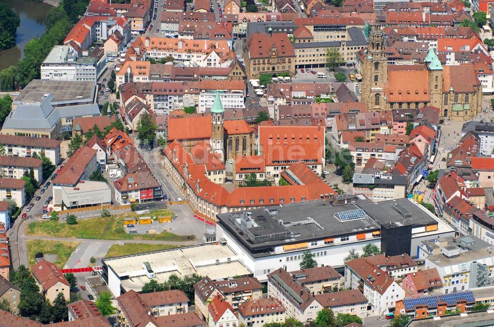 Luftbild Heilbronn - Blick auf die Erschließungsfläche für die neue Stadtgalerie Heilbronn